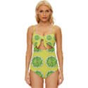 Yellow Lemonade  Knot Front One-Piece Swimsuit View1