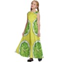 Yellow Lemonade  Kids  Satin Sleeveless Maxi Dress View2