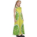 Yellow Lemonade  Kids  Satin Sleeveless Maxi Dress View3