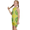 Yellow Lemonade  Kids  Halter Collar Waist Tie Chiffon Dress View2