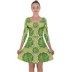 Lemon Cut Quarter Sleeve Skater Dress by ConteMonfrey