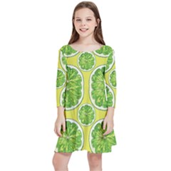 Lemon Cut Kids  Quarter Sleeve Skater Dress by ConteMonfrey