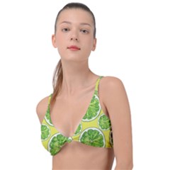 Lemon Cut Knot Up Bikini Top by ConteMonfrey