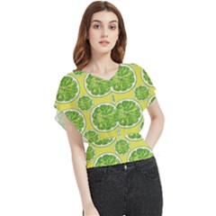 Lemon Cut Butterfly Chiffon Blouse