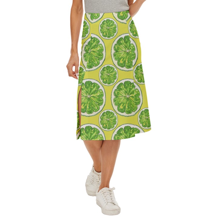 Lemon Cut Midi Panel Skirt