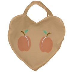 I Get My Peaches Everywhere Giant Heart Shaped Tote by ConteMonfrey