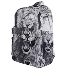 Drawing Angry Male Lion Roar Animal Classic Backpack by danenraven