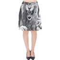 Drawing Angry Male Lion Roar Animal Velvet High Waist Skirt View1