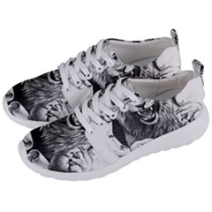 Drawing Angry Male Lion Roar Animal Men s Lightweight Sports Shoes by danenraven