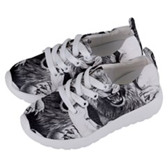 Drawing Angry Male Lion Roar Animal Kids  Lightweight Sports Shoes by danenraven