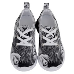 Drawing Angry Male Lion Roar Animal Running Shoes by danenraven