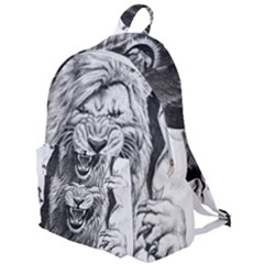 Drawing Angry Male Lion Roar Animal The Plain Backpack by danenraven