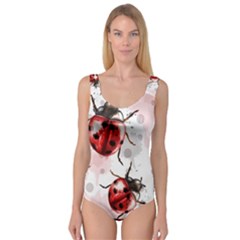 Ladybugs-pattern-texture-watercolor Princess Tank Leotard  by Wegoenart