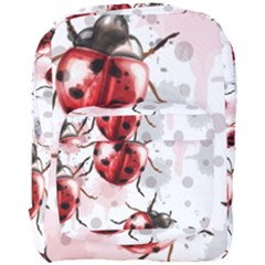 Ladybugs-pattern-texture-watercolor Full Print Backpack by Wegoenart