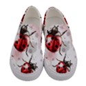 Ladybugs-pattern-texture-watercolor Women s Canvas Slip Ons View1