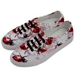 Ladybugs-pattern-texture-watercolor Men s Classic Low Top Sneakers by Wegoenart