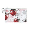 Ladybugs-pattern-texture-watercolor Canvas Cosmetic Bag (Medium) View1