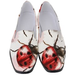 Ladybugs-pattern-texture-watercolor Women s Classic Loafer Heels by Wegoenart