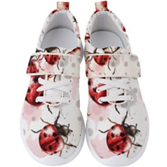 Ladybugs-pattern-texture-watercolor Men s Velcro Strap Shoes by Wegoenart