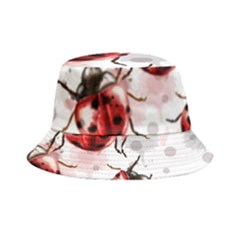 Ladybugs-pattern-texture-watercolor Bucket Hat by Wegoenart