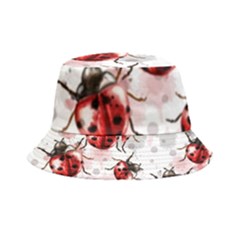 Ladybugs-pattern-texture-watercolor Inside Out Bucket Hat by Wegoenart