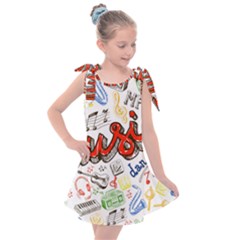 Music-color-elements Kids  Tie Up Tunic Dress by Wegoenart