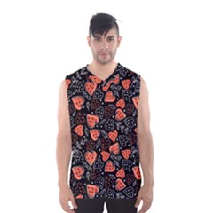 Seamless-vector-pattern-with-watermelons-hearts-mint Men s Basketball Tank Top by Wegoenart