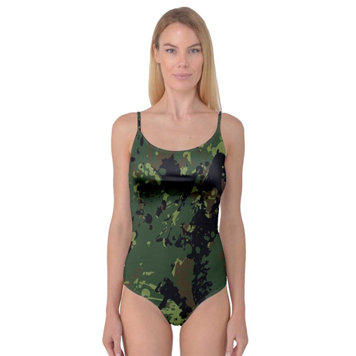 Military background grunge Camisole Leotard 