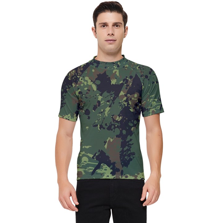 Military background grunge Men s Short Sleeve Rash Guard