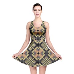 Seamless-mexican-pattern Reversible Skater Dress by Wegoenart