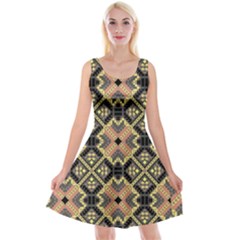 Seamless-mexican-pattern Reversible Velvet Sleeveless Dress by Wegoenart