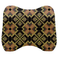 Seamless-mexican-pattern Velour Head Support Cushion by Wegoenart