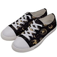 Asian-set-with-clouds-moon-sun-stars-vector-collection-oriental-chinese-japanese-korean-style Men s Low Top Canvas Sneakers by Wegoenart