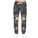 Asian-set-with-clouds-moon-sun-stars-vector-collection-oriental-chinese-japanese-korean-style Women velvet Drawstring Pants View1