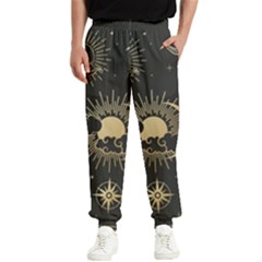 Asian-set-with-clouds-moon-sun-stars-vector-collection-oriental-chinese-japanese-korean-style Men s Elastic Waist Pants by Wegoenart