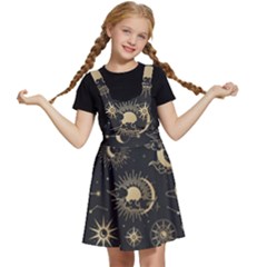 Asian-set-with-clouds-moon-sun-stars-vector-collection-oriental-chinese-japanese-korean-style Kids  Apron Dress by Wegoenart