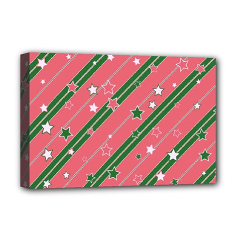 Christmas-background-star Deluxe Canvas 18  X 12  (stretched) by Wegoenart