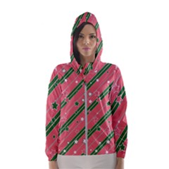 Christmas-background-star Women s Hooded Windbreaker by Wegoenart