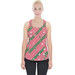 Christmas-background-star Piece Up Tank Top