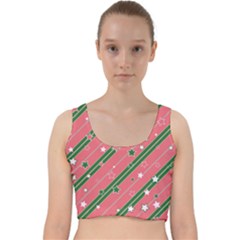 Christmas-background-star Velvet Racer Back Crop Top by Wegoenart