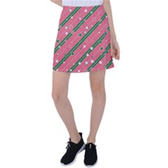 Christmas-background-star Tennis Skirt