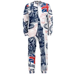 London Seamless Pattern Onepiece Jumpsuit (men) by Wegoenart