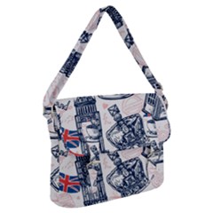 London Seamless Pattern Buckle Messenger Bag by Wegoenart