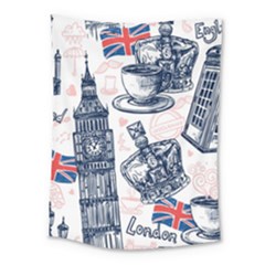 London Seamless Pattern Medium Tapestry by Wegoenart