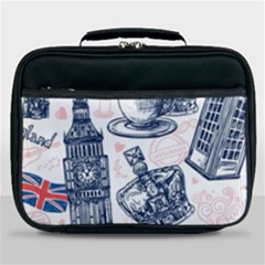 London Seamless Pattern Lunch Bag by Wegoenart