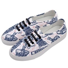 London Seamless Pattern Women s Classic Low Top Sneakers by Wegoenart