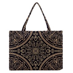 Zentangle-styled-ornament-pattern Zipper Medium Tote Bag