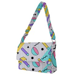 Tridimensional-pastel-shapes-background-memphis-style Full Print Messenger Bag (s) by Wegoenart