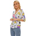 Tridimensional-pastel-shapes-background-memphis-style Lightweight Drawstring Hooded Top View2