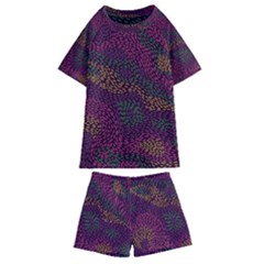 Colorful-abstract-seamless-pattern Kids  Swim Tee And Shorts Set